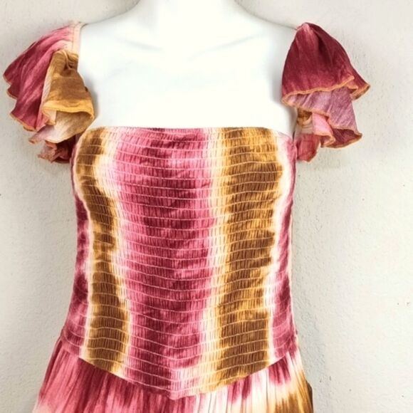 Women Festive Boho Beach Tie-Dye Sleeveless Wide Leg Jumpsuit sz 1X - Picture 3 of 10